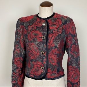 Vintage Lanz Cropped Brocade Blazer